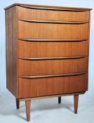 A 1970's retro teak wood Danish style chest of dra