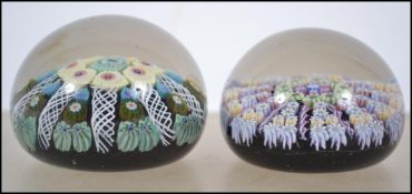 2 believed early 20th century millefiori paperweig