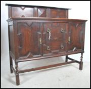 A 1920's oak barleytwist sideboard dresser base. R