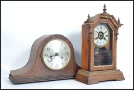 A 19th century Victorian gingerbread clock togethe