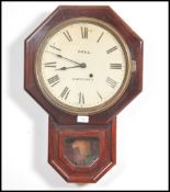 A 19th century Victorian mahogany cased drop dial