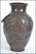 A believed 19th century large Chinese bronze vase