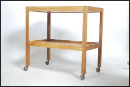 A good 1970's teak wood butlers trolley having 3 t