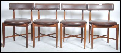 A set of 4 1970's G-Plan teak wood dining chairs b
