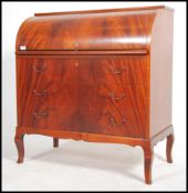A vintage 20th century 1940's roll top bureau / wr