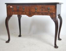 An 18th century Queen Anne revival walnut veneer w