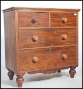 A Victorian mahogany cottage 2 over 2 chest of dra