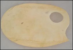 A 1930's Art Deco ladies Ivory make up Palette of