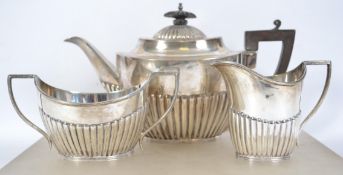 A Mappin & Webb silver hallmarked 3 piece tea set
