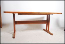 A 1970's Danish teak wood and tile top dining tabl