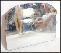 A retro 1930's Art Deco wall mirror with clock to