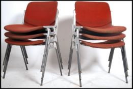 A set of 20th century DSC 106 stacking chairs by G