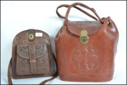 Two vintage 20th century ladies worked ladies bags