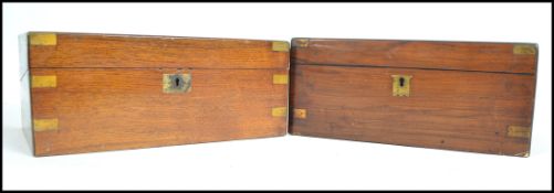 Two 19th century Victorian writing slopes one bein