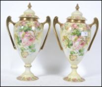 A pair of Austrian early 20th century twin handled