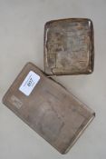 A silver hallmarked cigarette / card case bearing