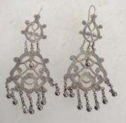 A pair of early 20th century silver Belle Epoque d