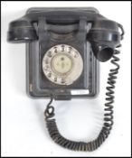 A vintage mid 20th century black Bakelite ring dia