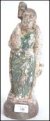 A 18th / 19th ? century painted clay figure of a C