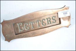 Edwardian Letter box flap with the word 