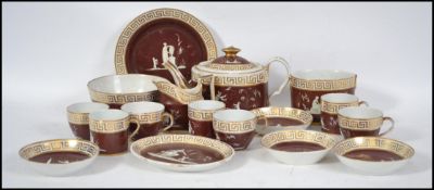 A believed 19th century ceramic tea service in the