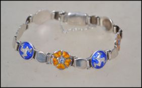 A believed Norwegian / Danish silver and enamel de