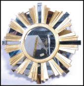 A Fabulous late 20th Century large starburst mirro