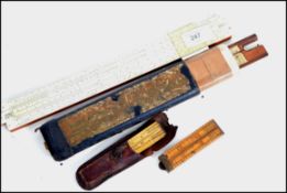 A collection of vintage rules and measures to incl