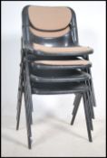 A set of 4 1970's  Dorsal chairs in black plastic