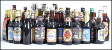 A collection of vintage 20th century beer bottles