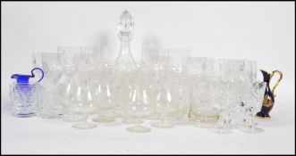 A good collection of cut glass to include decanter