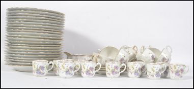 An early 20th century Limoges chintz pattern part