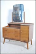 A 1970's retro teak wood dressing table chest by W
