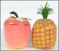 Two retro 20th century lidded ice buckets to inclu