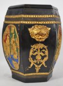 A 20th century ladies Chinese opium stool. Brightl