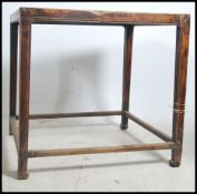 A 19th century Chinese hardwood square tall dining