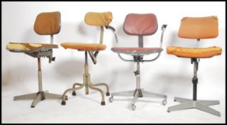 A vintage 1950's Air Ministry office swivel chair