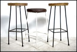 A collection of 3 20th Century stools to include a