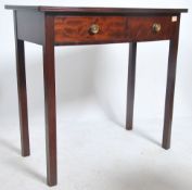 A 19th century bow front mahogany writing table de