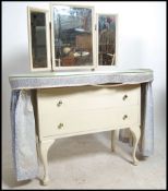 A mid century / 1950's kidney shaped painted dress