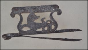 A rare pair of stainless steel believed 18th centu