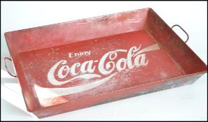 An unusual 20th century pressed metal Coca - Cola