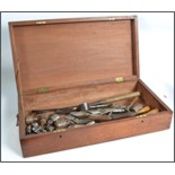 A collection of vintage drill chucks and accessori