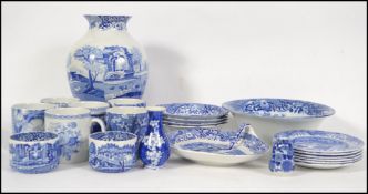 A good collection of blue and white ceramics to in