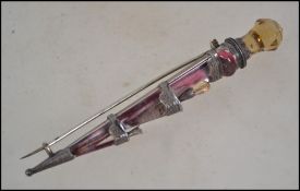 A late 19th century white metal Scottish dirk kilt