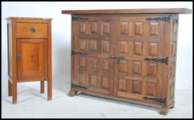 An early 20th century marble topped bedside cabine