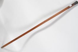 A silver & Malacca walking stick - promenade cane
