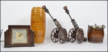 A retro West German fat lava pot together with a p