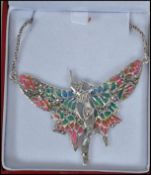 A ladies silver plique a jour water nymph pendant