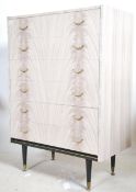 A vintage mid 20th century melamine straight six c